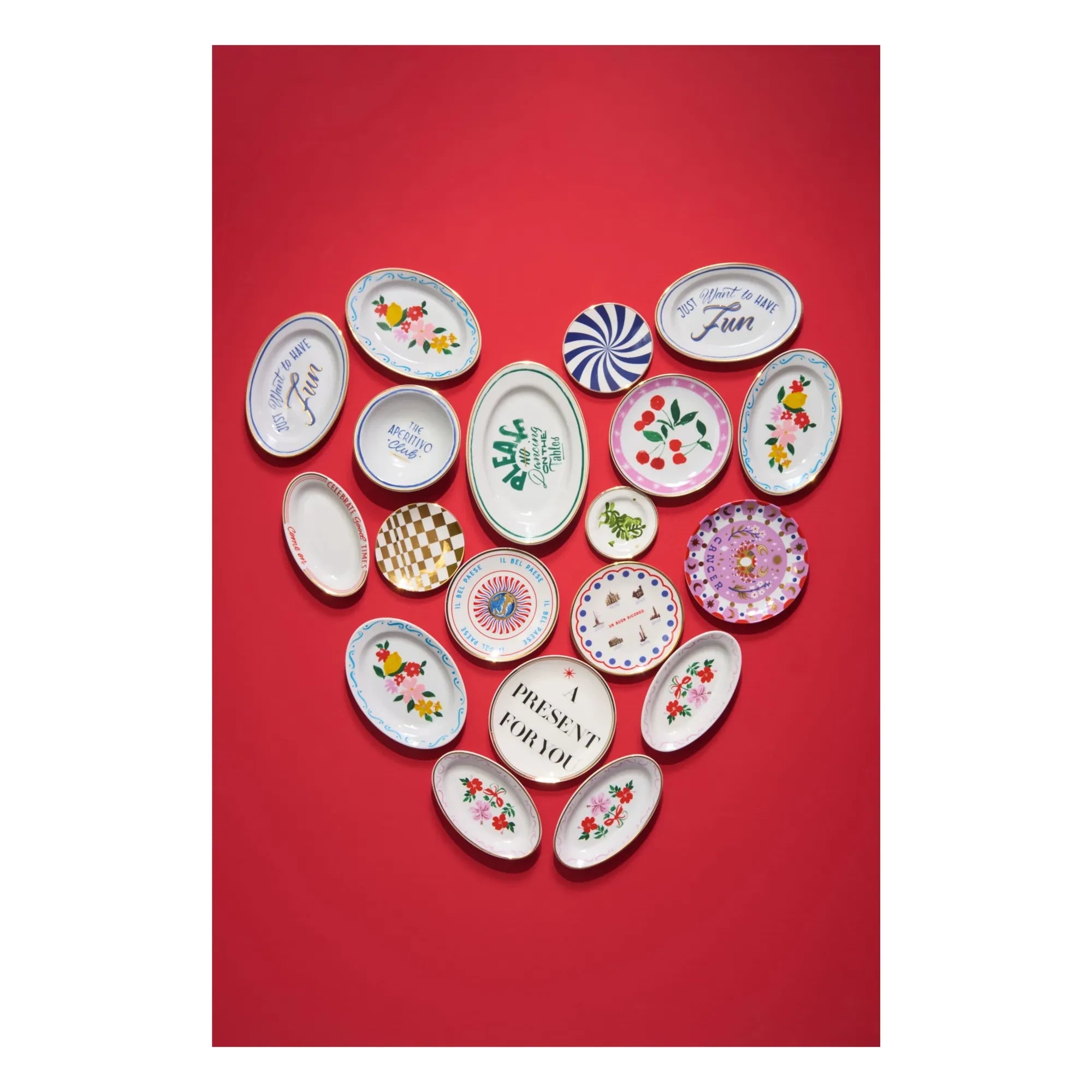 Bitossi - Plate Con Amore, Chiara Perano | Blue