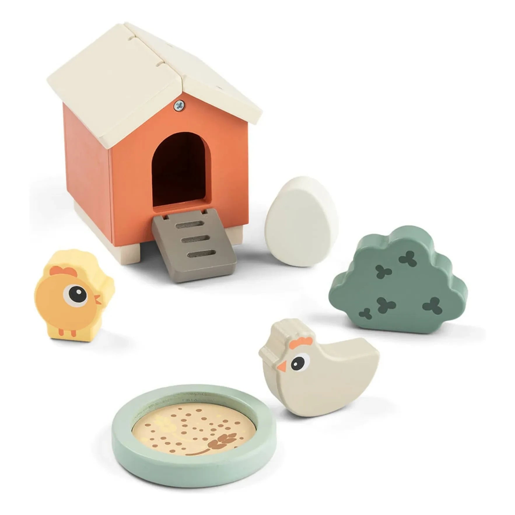 Done by Deer - Wooden Chicken Set Clucky | Blue