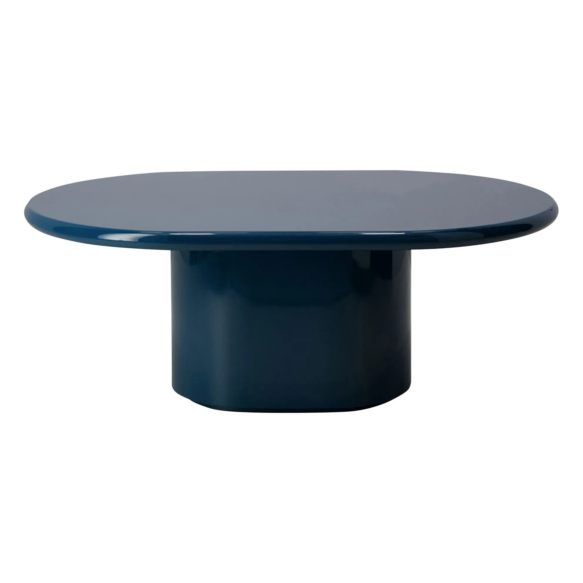 House of Capricorn - Amendoeira lacquered wooden coffee table | Petrol blue