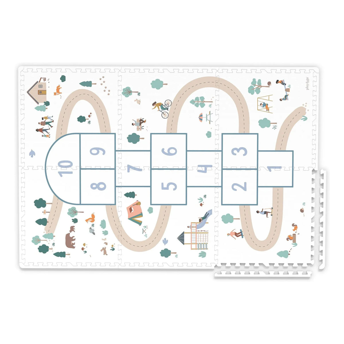 Play and Go - Tiloo modular play mat - Hopscotch