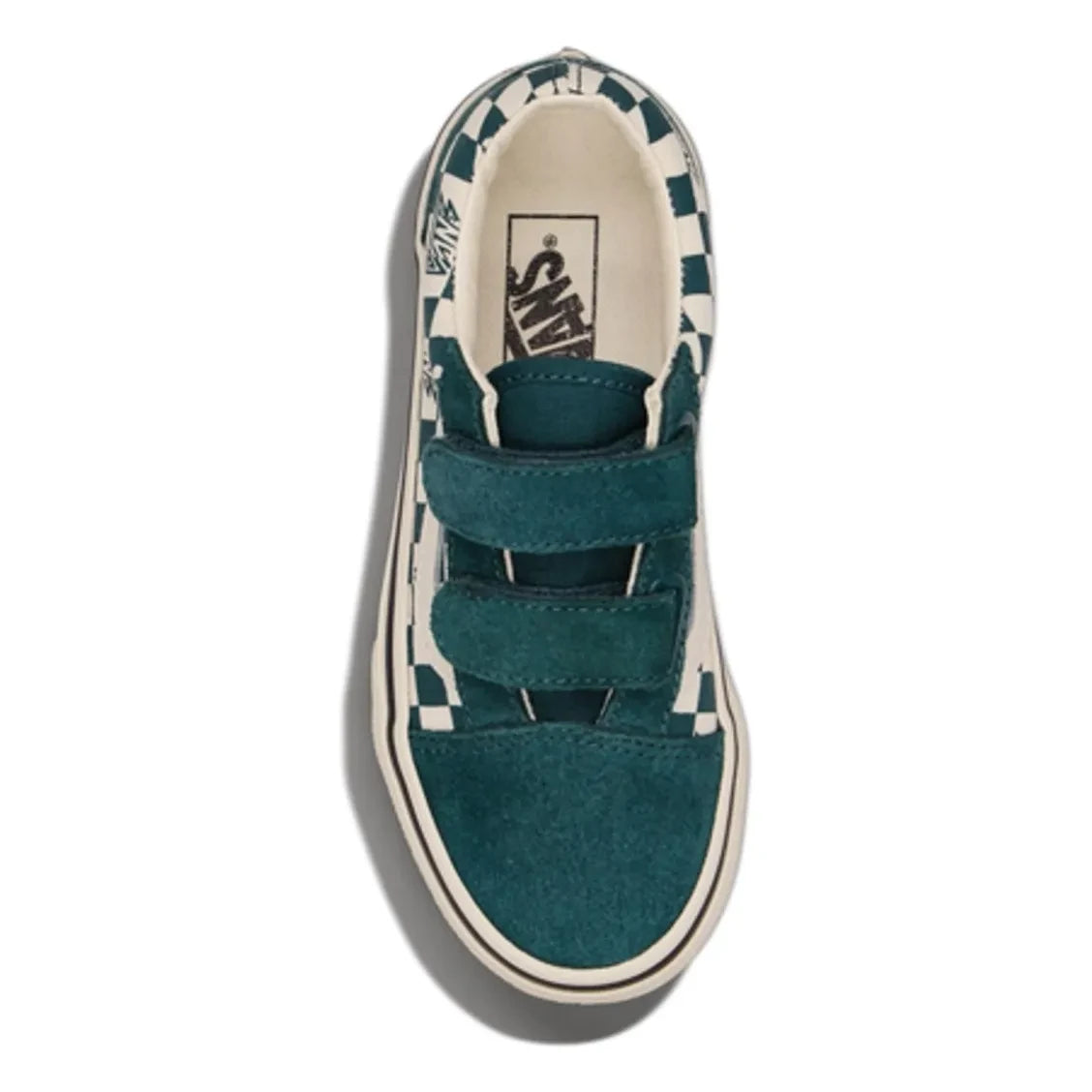 Vans - Scratch Sneakers Old Skool V Geo Check | Turquoise Blue