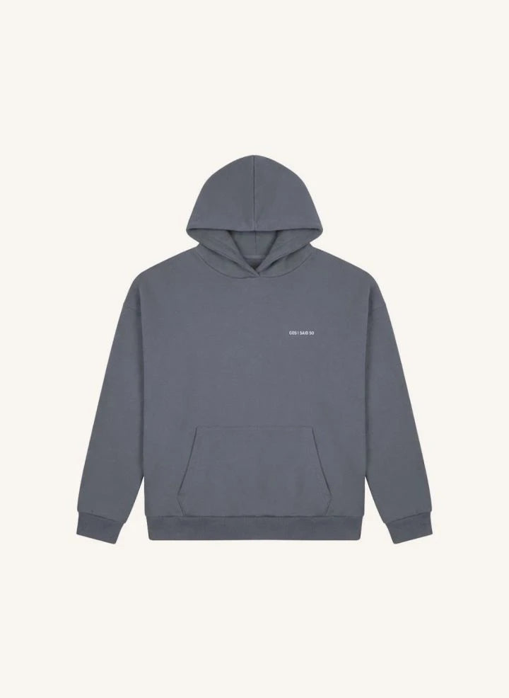 Cos I Said So - Same Kid Organic Cotton Hooded Sweatshirt | Gray