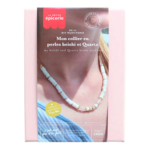 La Petite Épicerie - DIY Kit - Beaded Necklace with Heishi and Quartz Beads