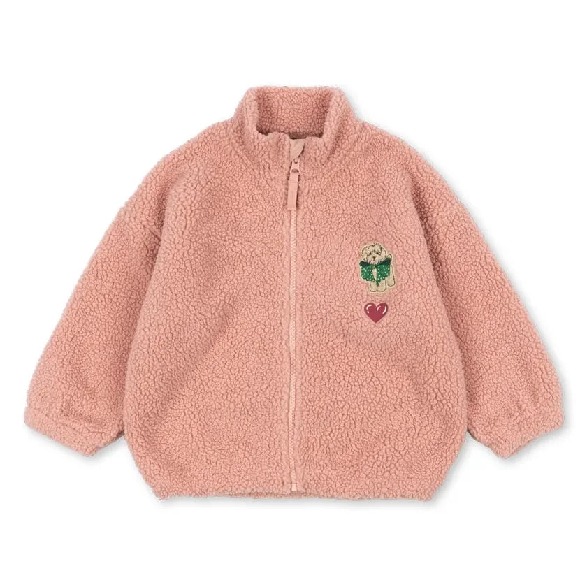 Konges Sløjd - Jody Heart Recycled Fiber Sherpa Jacket | Pink