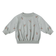 Quincy Mae - Organic Cotton Elans Sweatshirt | Gray Blue