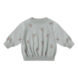 Quincy Mae - Organic Cotton Elans Sweatshirt | Gray Blue