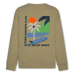 AO76 - Oscar Landscape Recycled Cotton Sweatshirt | Khaki