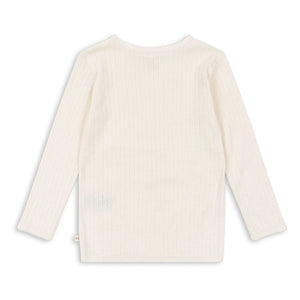 Konges Sløjd - Minnie Pointelle Organic Cotton T-Shirt | Ivory