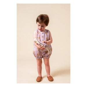 birinit - Striped Organic Cotton Cinca jumpsuit | Mauve