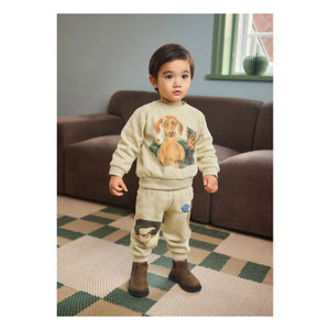 Molo - Simeon Dog Play Organic Cotton Jogger | Off-white