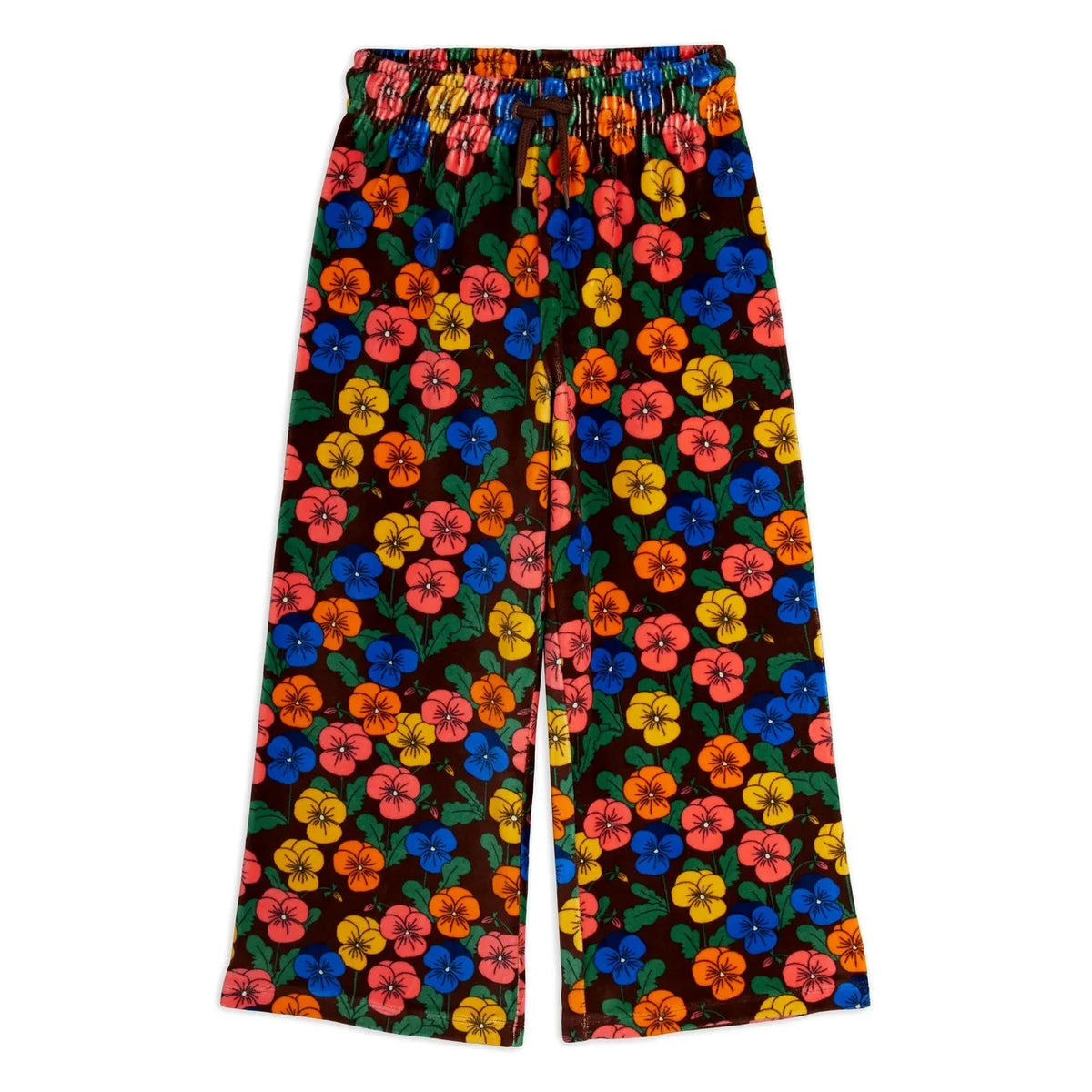 Mini Rodini - Organic Cotton Flower Print Pants | Black