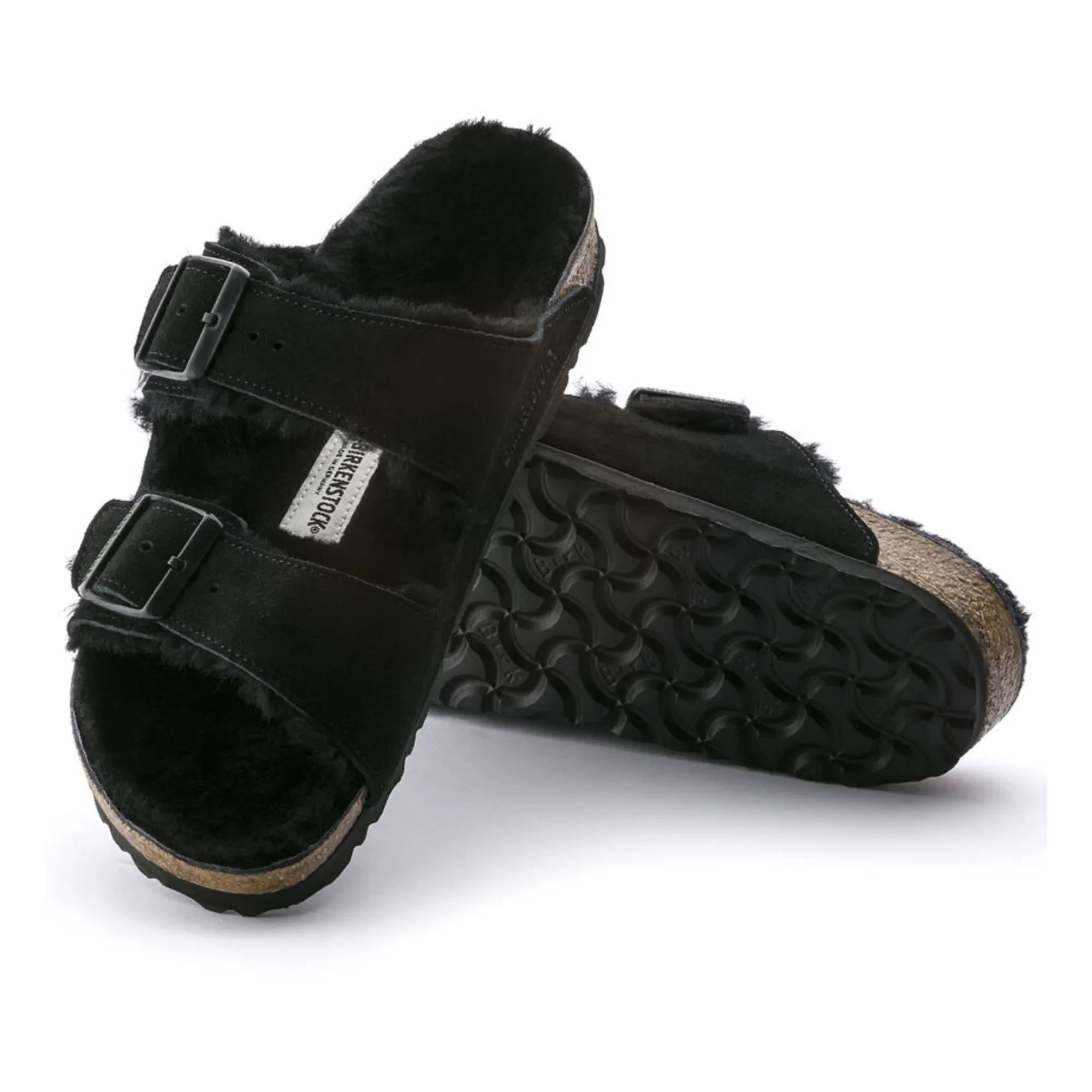 BIRKENSTOCK - Shearling Arizona Sandaletler - Yetişkin Koleksiyonu | Siyah