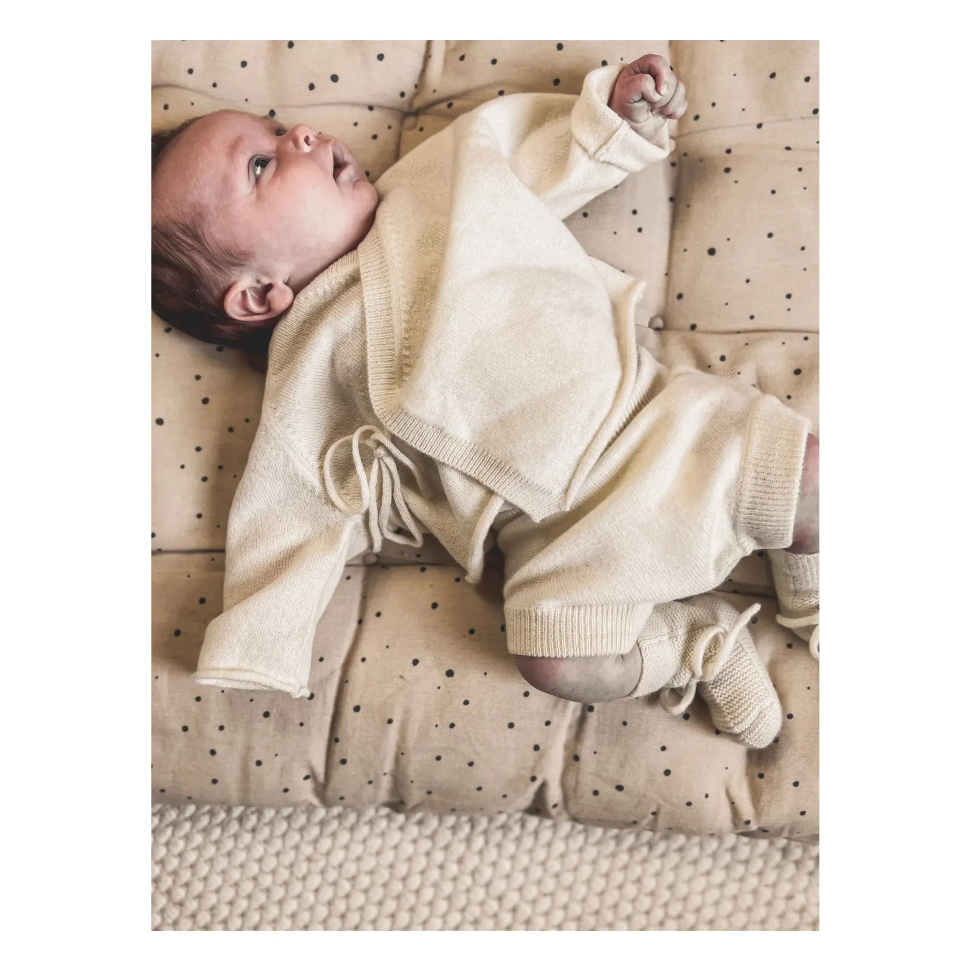 My Little Freckle - Organic Cashmere Bloomer + Wrap Cardigan Set | Ivory