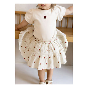 Donsje - Lazie Fleurs Tencel Skirt | Ivory