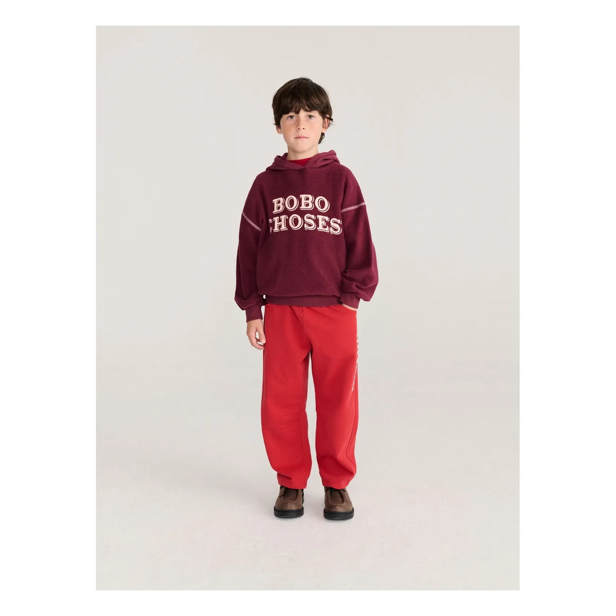 Bobo Choses - Bobo organic cotton hooded sweatshirt | Burgundy