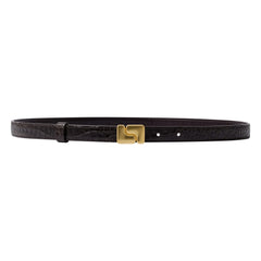 Soeur - Ninon Mini Leather Belt | Dark Brown