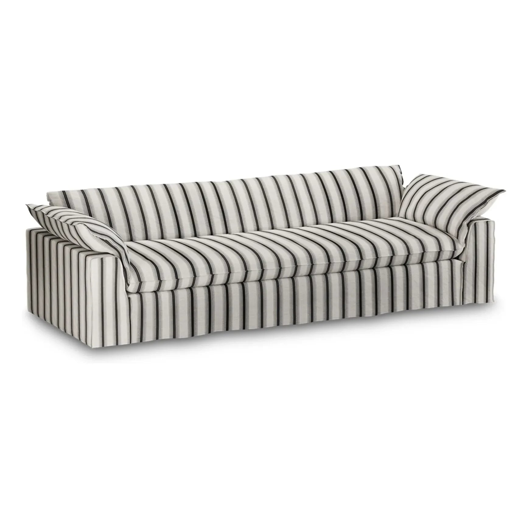 HKliving - Nomad 4-Person Striped Sofa | Chalk