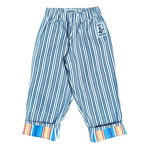 Club Trésor - Hickory Sunset Striped Reversible Pants | Blue
