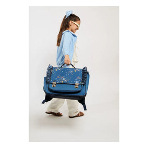 Caramel & Cie - Stella Ruffled Handbag | Navy Blue