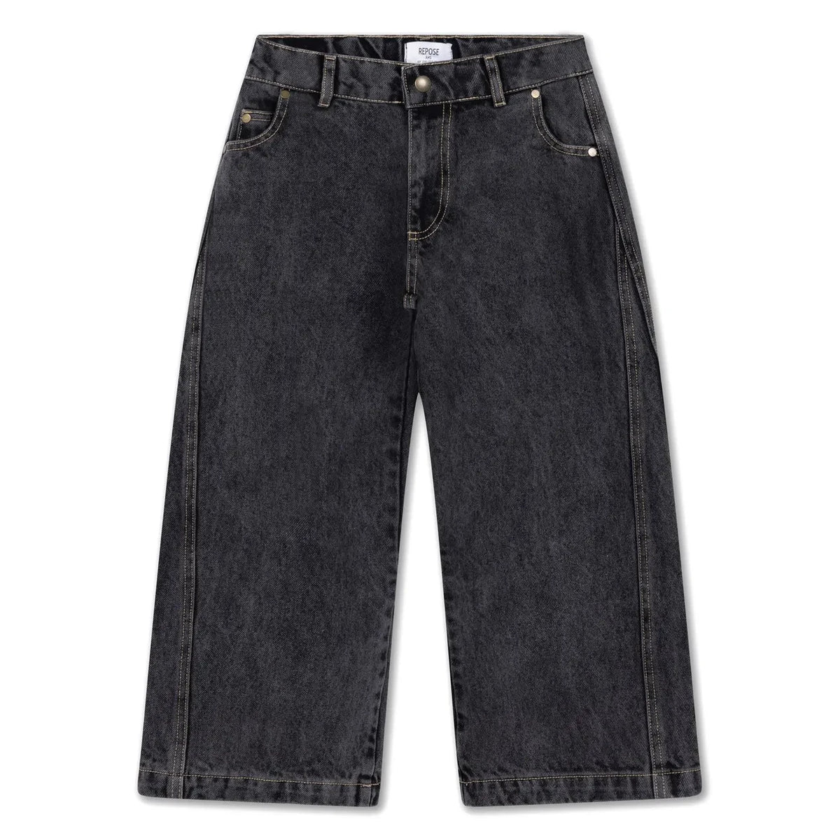Repose AMS - Organik Pamuklu Geniş Bootcut Jean | Kömür grisi