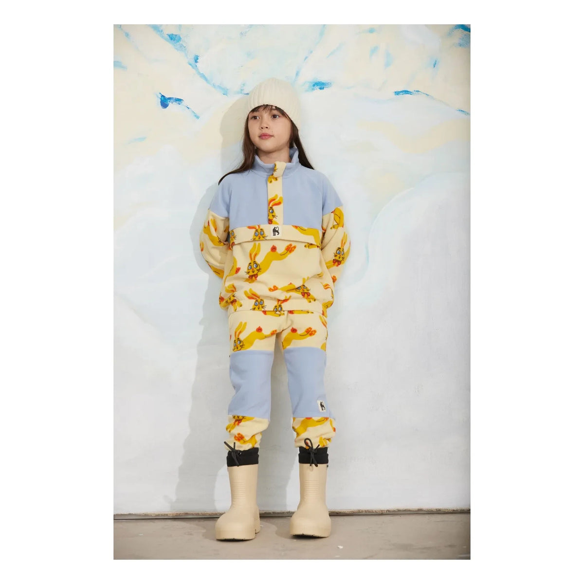 Mini Rodini - Recycled Fiber Bunny Pants | Yellow