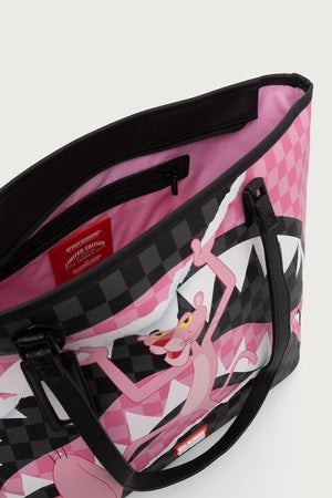 Sprayground - Pink Panther Black Faux Leather Women's Shopping Bag 910T9377NSZ