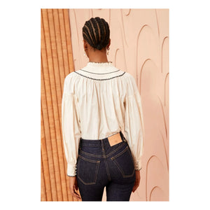 Ulla Johnson - Lennie Cotton Poplin Blouse | Ivory