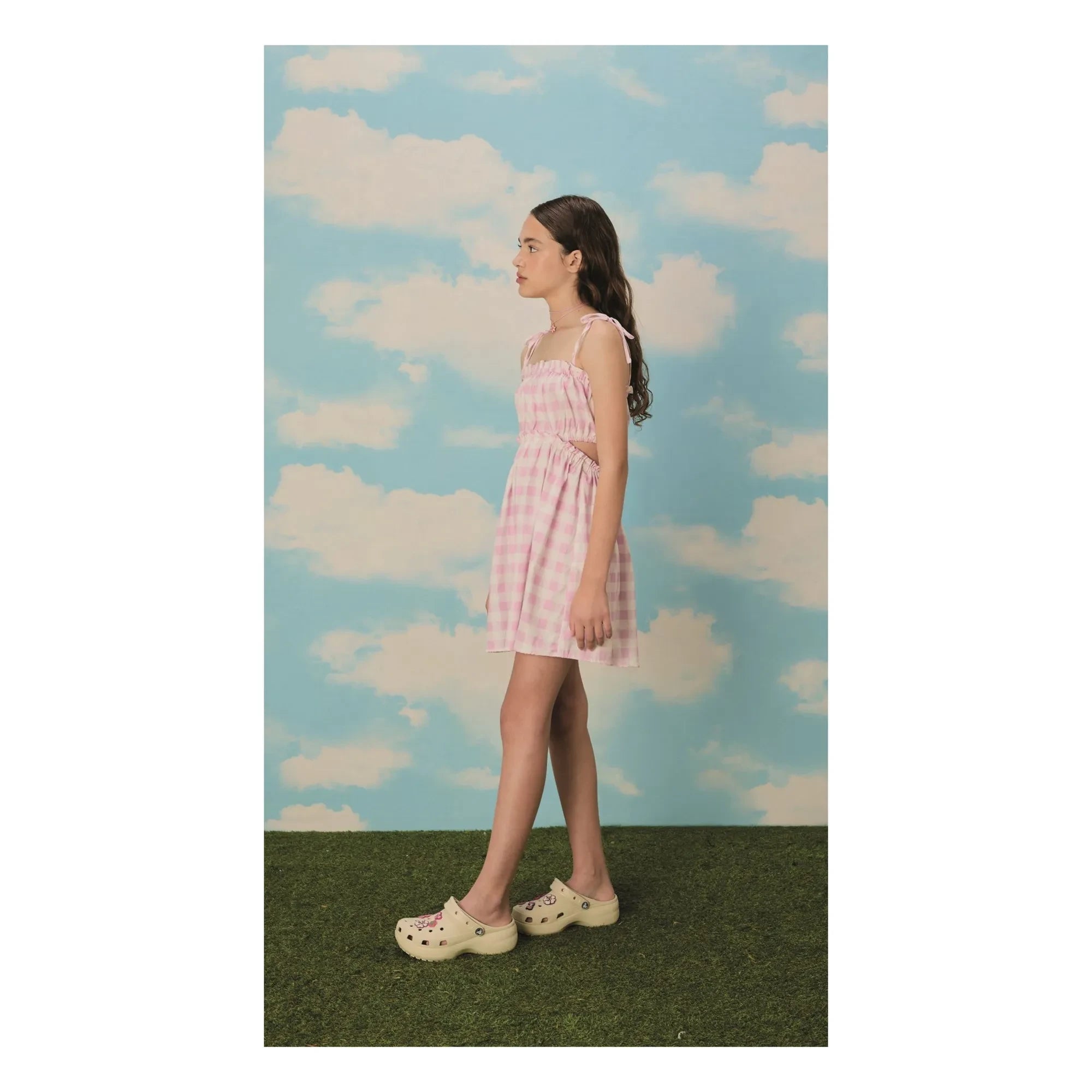Fabula - Wrap Vichy Dress | Light Pink