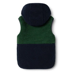 Liewood - Diana Sherpa-style Sleeveless Jacket, Made from Recycled Fibers | Midnight Blue