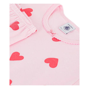 Petit Bateau - Heart-Print Capri Pajamas | Pink