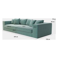 Panac Edition - Bellechasse 4-Person Sofa, Cotton and Linen - 275 cm | Pearl