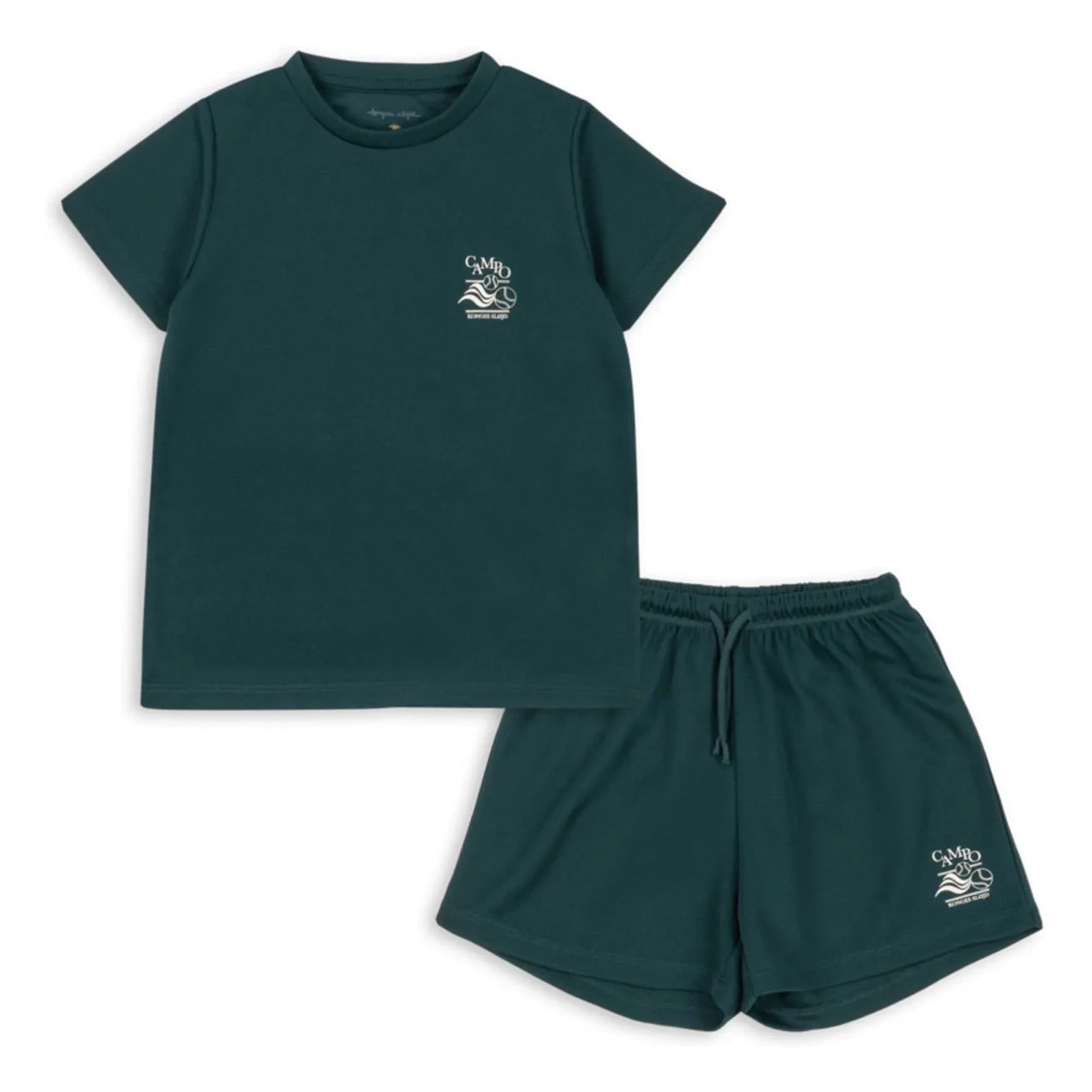 Konges Sløjd - Bolt Recycled Fiber T-Shirt and Shorts Set | Dark Green