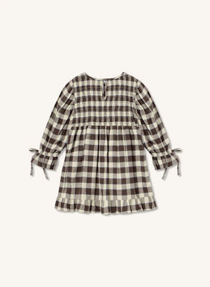 Fliink - Cody Checkered Dress | Ecru