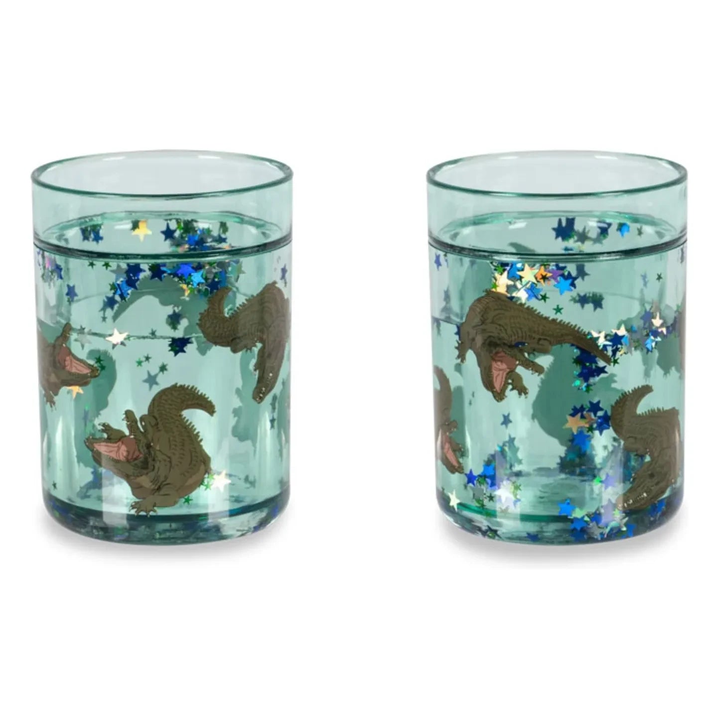 Konges Sløjd - Crocodile Glitter Cups | Blue
