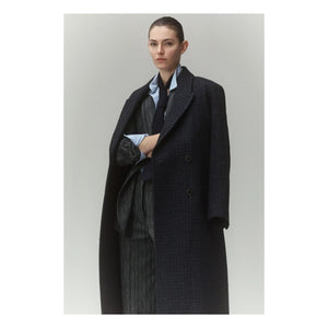 Pomandère - Çizgili Pamuk Poplin Gömlek | Mavi