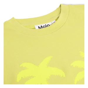 Molo - Riley Palm Smile Organic Cotton T-Shirt | Yellow