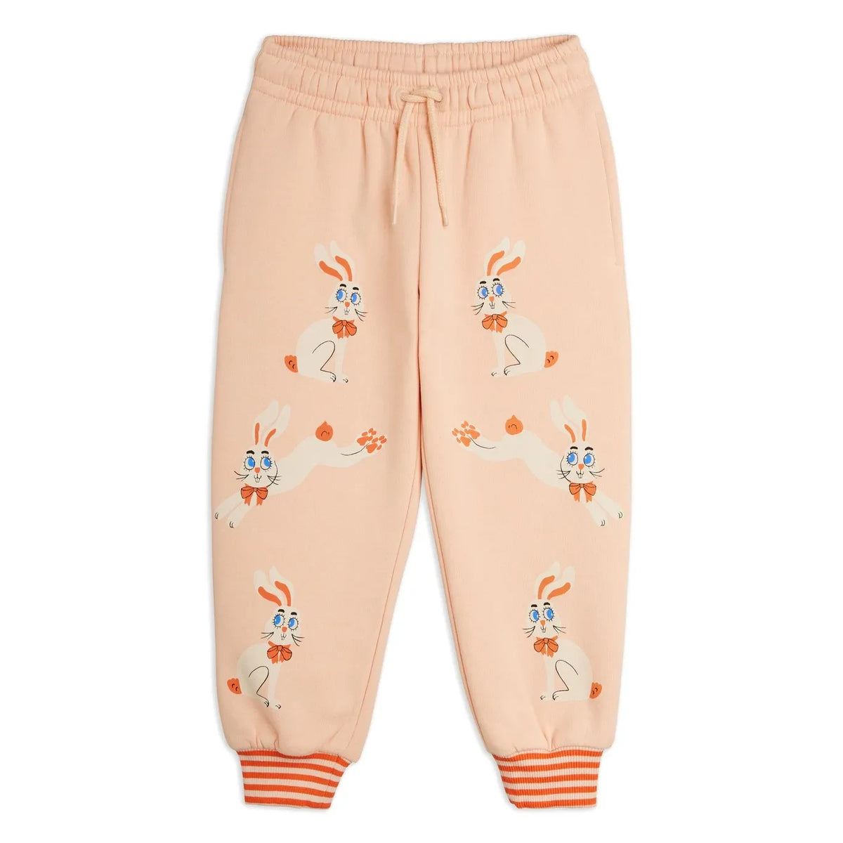 Mini Rodini - Rabbit Print Organic Cotton Jogger | Pink