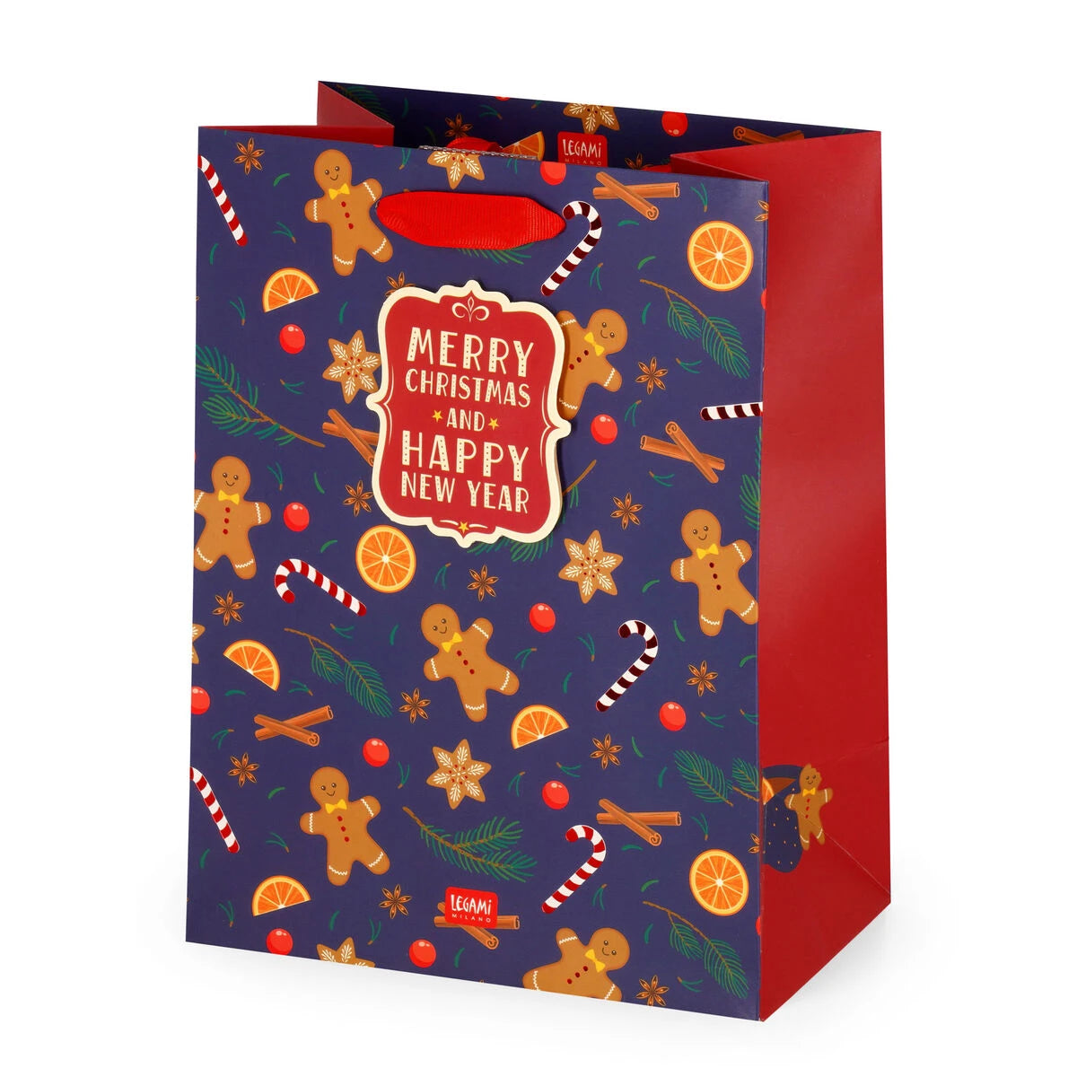 Legami - Gingerbread Christmas Gift Bag - Medium