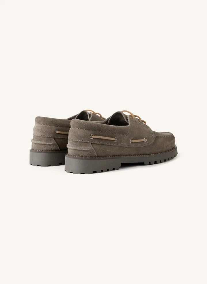 Garment Project - Ollie Suede Boat Shoe | Dark Grey