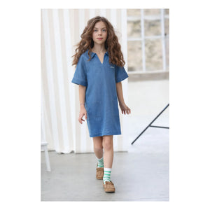 Lililotte - Romane Dress Tencel Organic Cotton | Denim blue