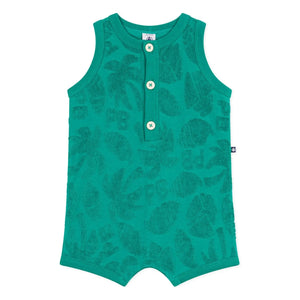 Petit Bateau - Organic Cotton Palm Towel Jumpsuit | Green