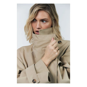 Lollys Laundry - Russi Cotton Trench Coat | Beige
