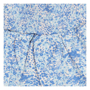 Tumble N'Dry - Floral Patterned Ruffled Skirt Organic Cotton | Light Blue