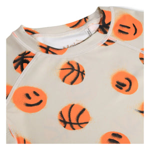 Molo - UV Protective T-Shirt Neptune Basketballs Recycled Fibers | Beige