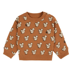 Emile et Ida - Squirrels Organic Cotton Sweatshirt | Caramel
