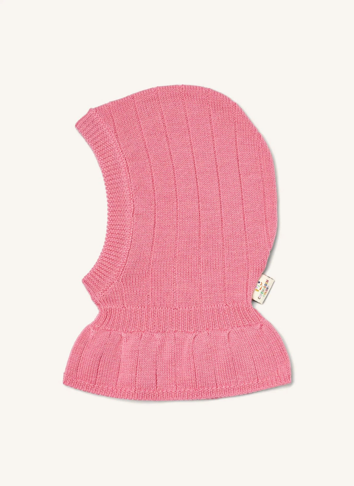Copenhagen Colors - Merino Wool Ribbed Balaclava | Candy Pink