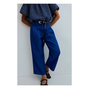 the new society - Blouse Jasmine Checkered | Dark Blue