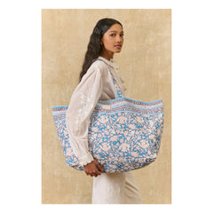 Louise Misha - Beverly Cotton Tote Bag | Light Blue