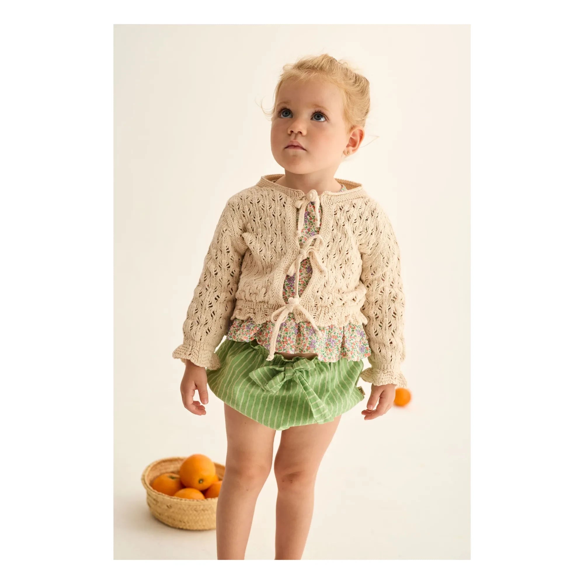 Cozmo - Ivy Pointelle Recycled Fiber Cardigan | Ivory