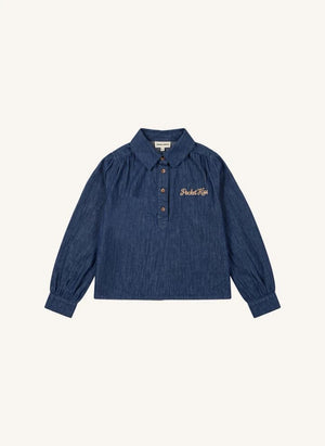 Smallable Kid - Denim Line Blouse | Raw Denim